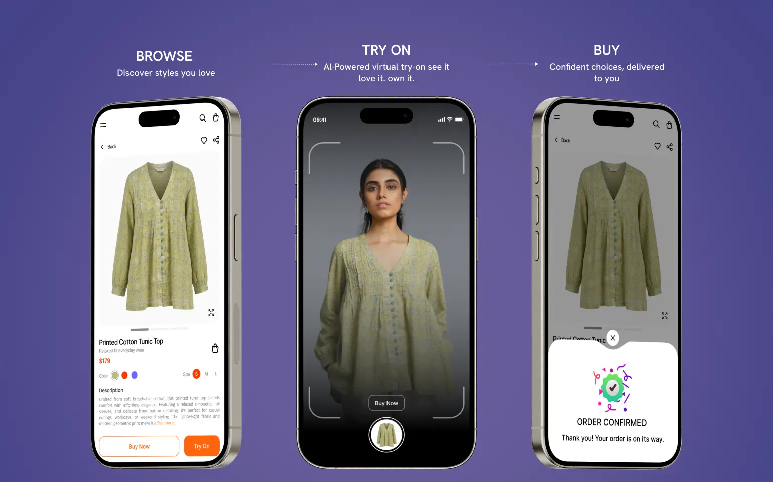 Virtual clothing try-on experience for fashion ecommerce shopping