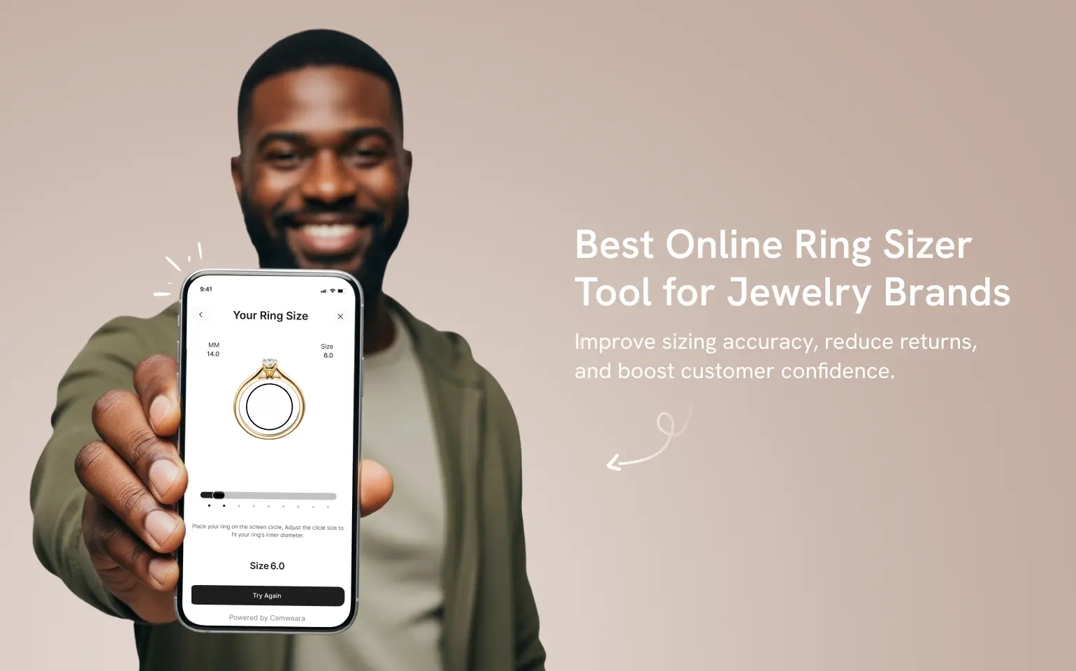 Ring sizer try on