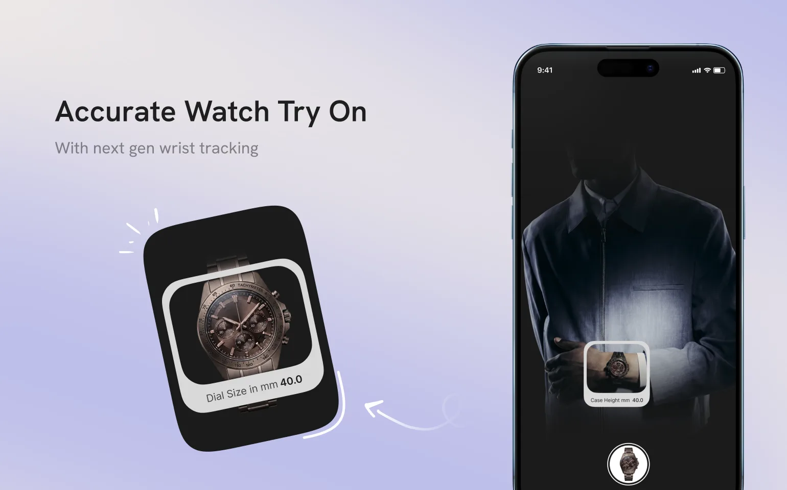Watch virtual try on