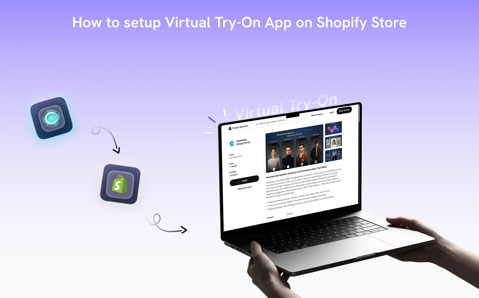 How to setup virtual try on for shopify store